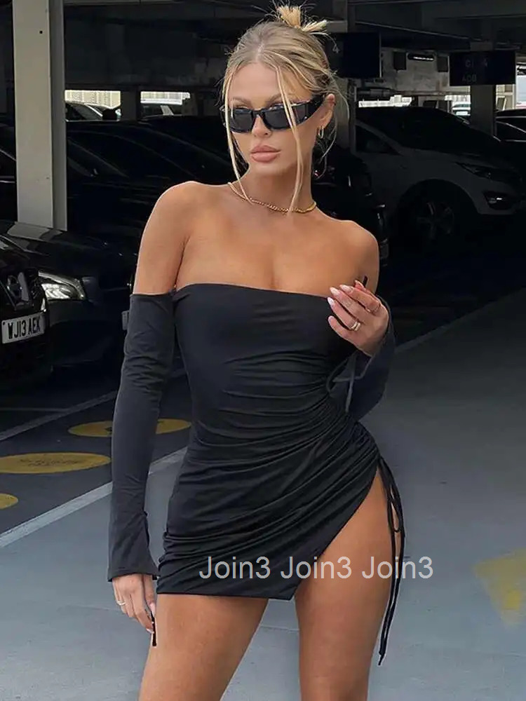 Avrilyaan White Strapless Backless Sexy Dress Women Drawstring Bodycon Summer Dress Vestidos Elegant Night Club Party Dresses