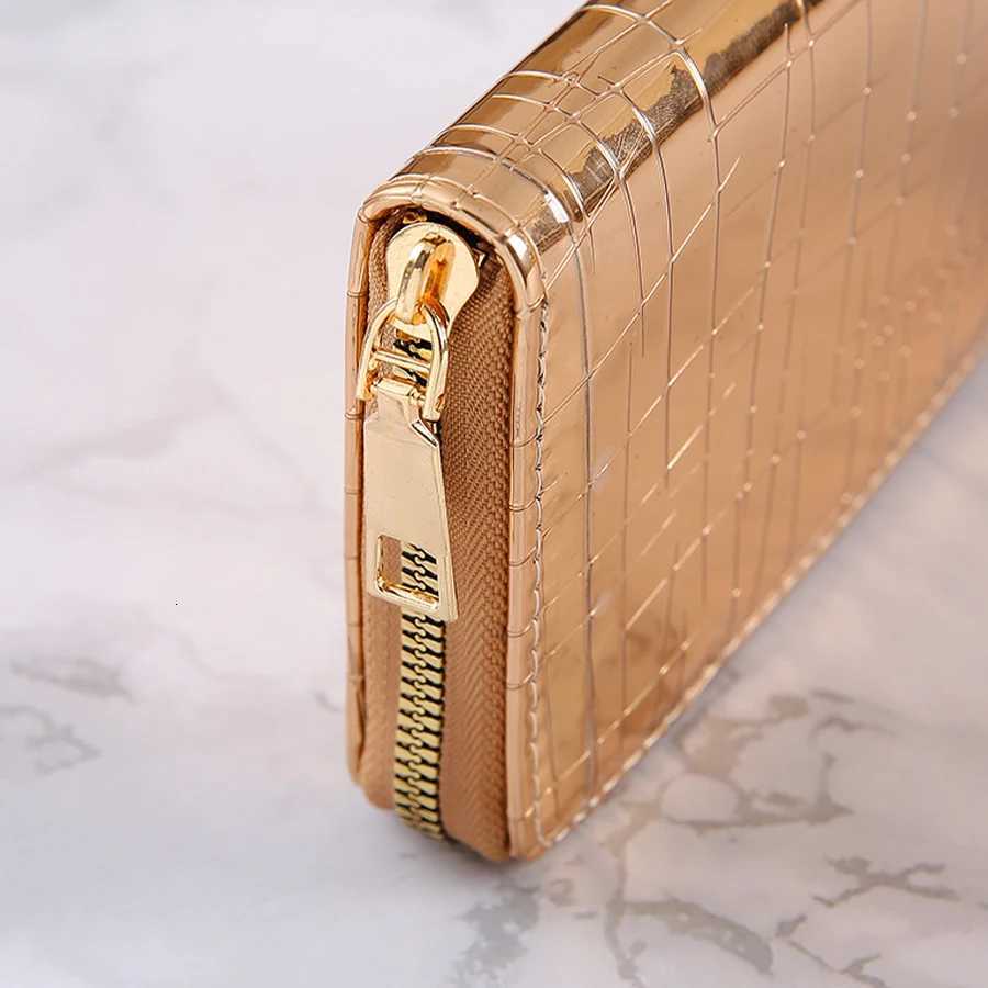 Fashionable Stone Patterned Wallet With Shiny Surface Multifunctional Large Capacity Banknote Holder Multi Slot Card Bag XJ250806