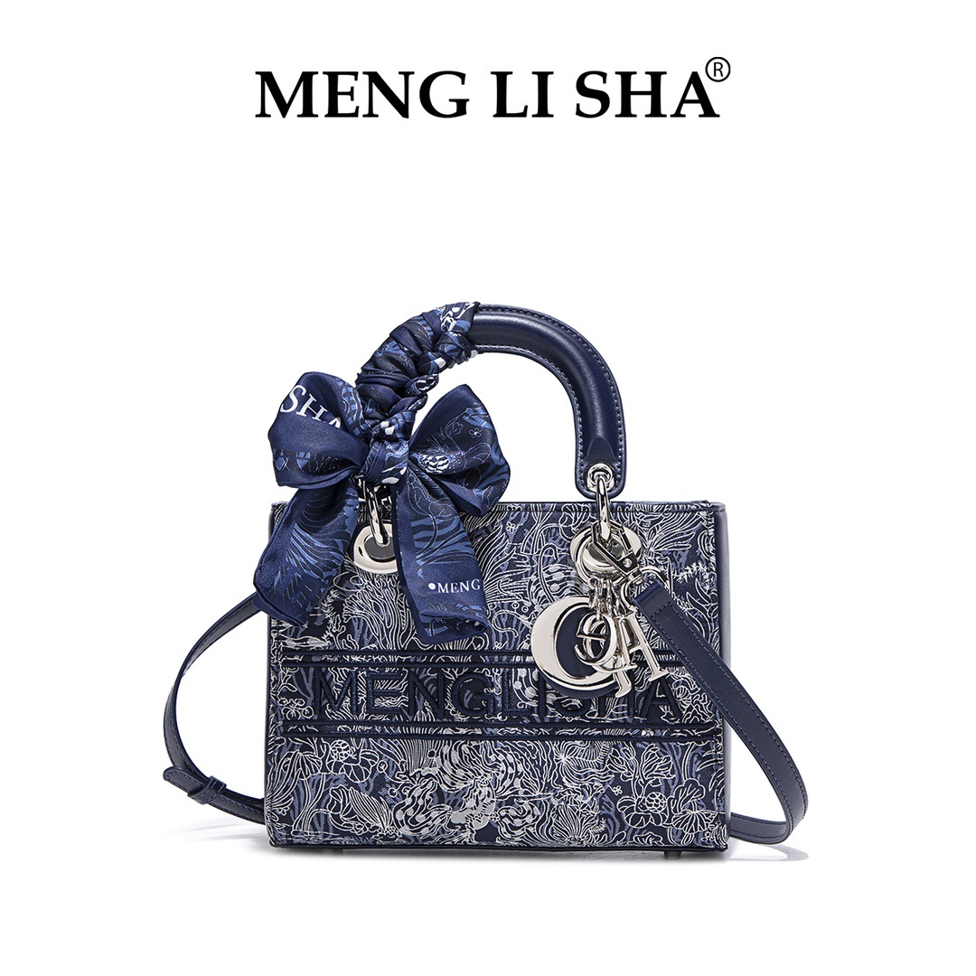 MENG LI SHA Korean Retro One Shoulder Crossbody Daisy Bag Women's 2025 New Niche High-End Casual Versatile Portable Tote Bag