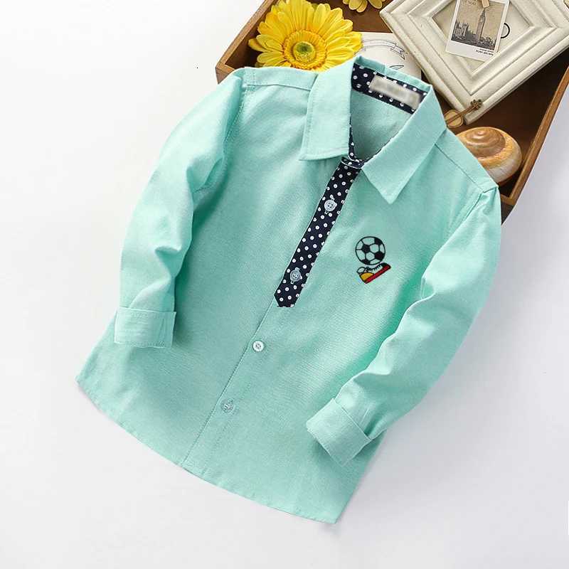 100% Cotton Boys Shirts Kids Clothes Solid Color Baby Long Sleeve Shirt 3-11Y Spring Tops Tees Shirts Children Casual Blouse X250806