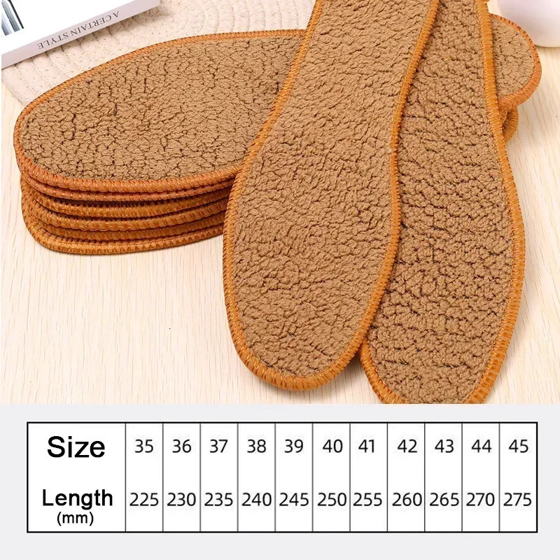 Winter Alpaca Wool Insoles Soft Plush Warm Thicken Foot Thermal Shoe Insole for Women Men Breathable Snow Boots Shoes Heat Pads 250805