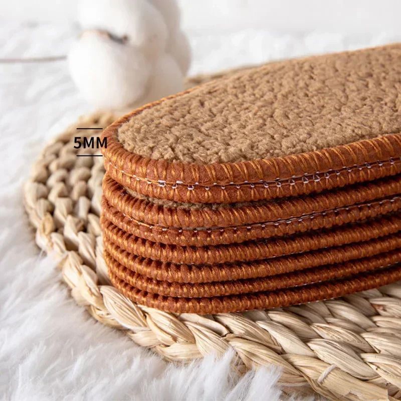 Winter Alpaca Wool Insoles Soft Plush Warm Thicken Foot Thermal Shoe Insole for Women Men Breathable Snow Boots Shoes Heat Pads 250805