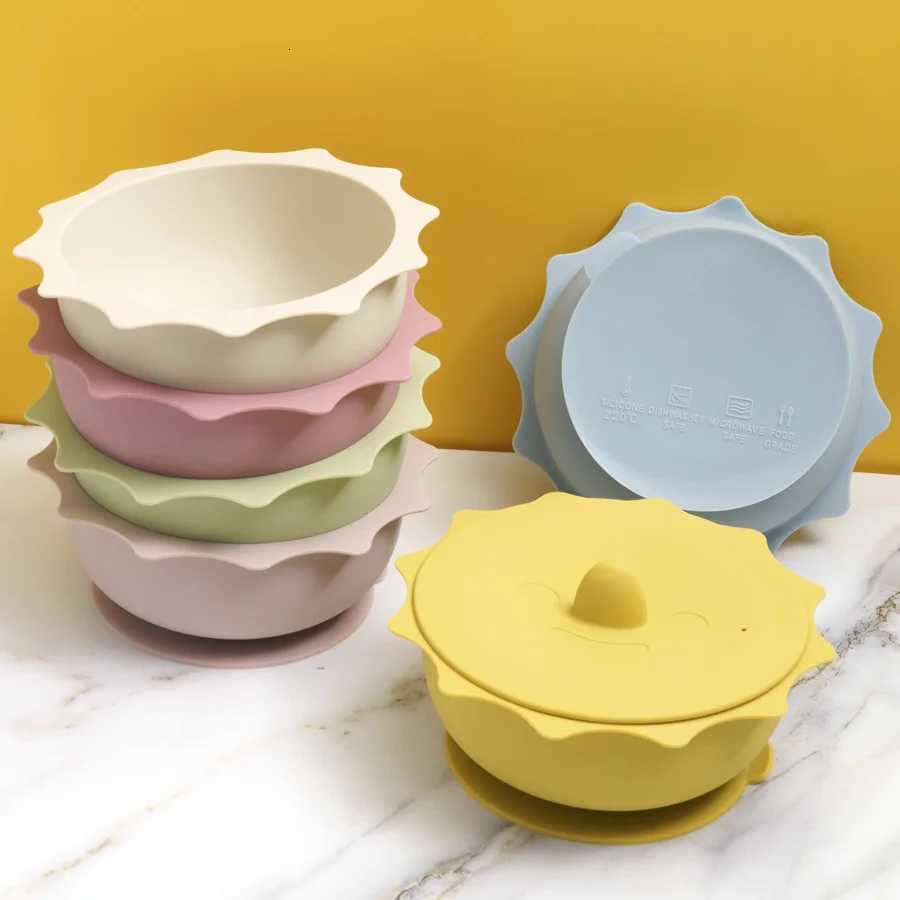 1PCS Baby Silicone Suction Bowl BPA Free Cartoon Shape Food Tray Dishes Plate Child Feeding Non-Slip Tableware Baby Accessories X250806