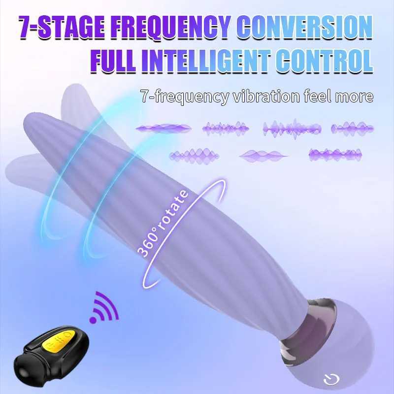 Remote Control Anal Vibrator Clitoris Vagina Stimulator Male Prostate Massager 360 Rotating Anal Plug Sex Toys For Women Men 18 XJ250806