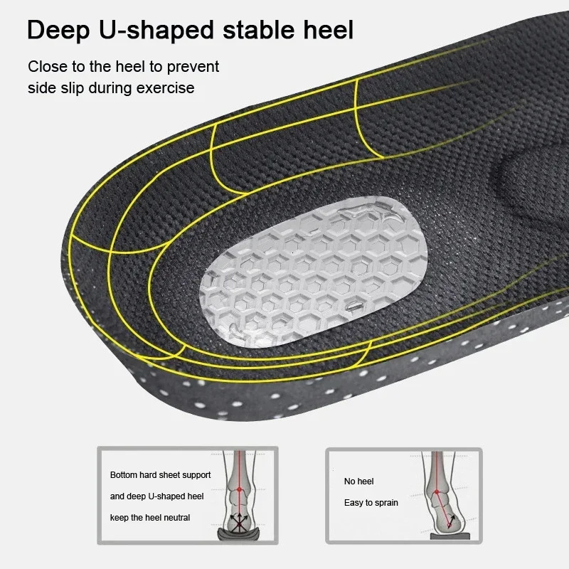Shoes Insoles for Feet Arch Support Plantar Fasciitis Orthopedic Insole Men Silicone Shock absorbing Non slip Shoe Pads 246Pcs 250805