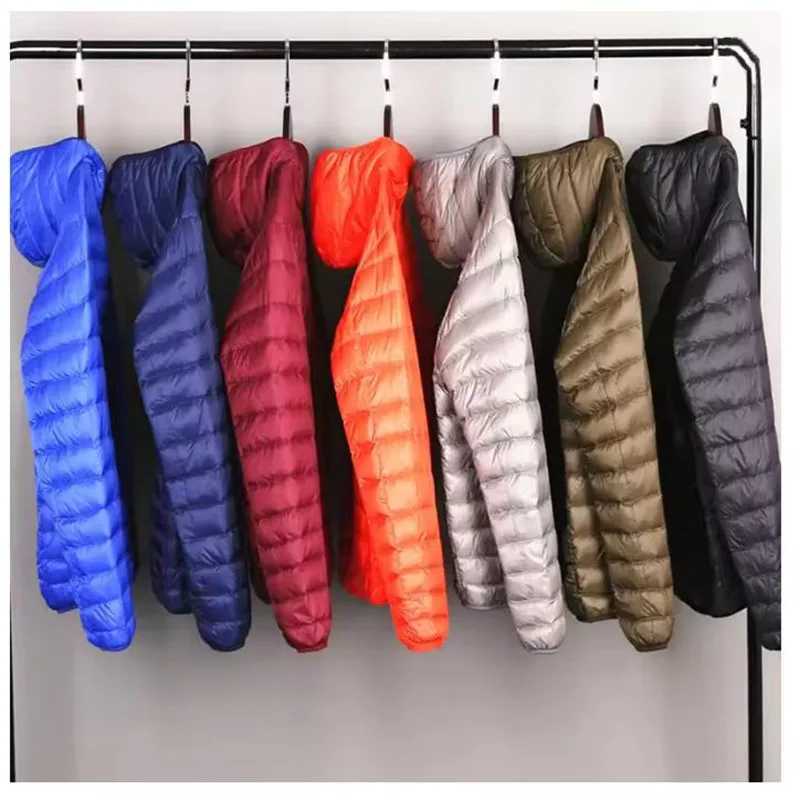 Autumn and Winter Fashion Ultra Light Duck Down Jacket Mens White Duck Down Feather Warm Jacket Mens Street Casual Clothi W250806