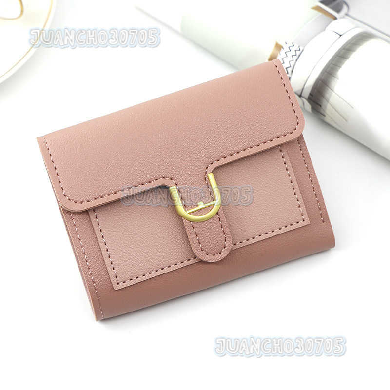 Womens Wallet Short Small Discount Simple Solid Color Zero Wallet Bank Card Change Handbag H250806