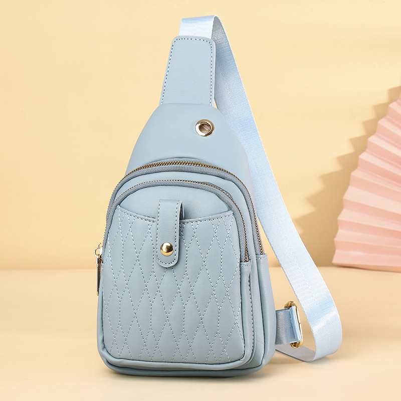 New Trendy for Women Fashionable Versatile Large Capacity Crossbody Korean Style PU Student Casual Chest Bag