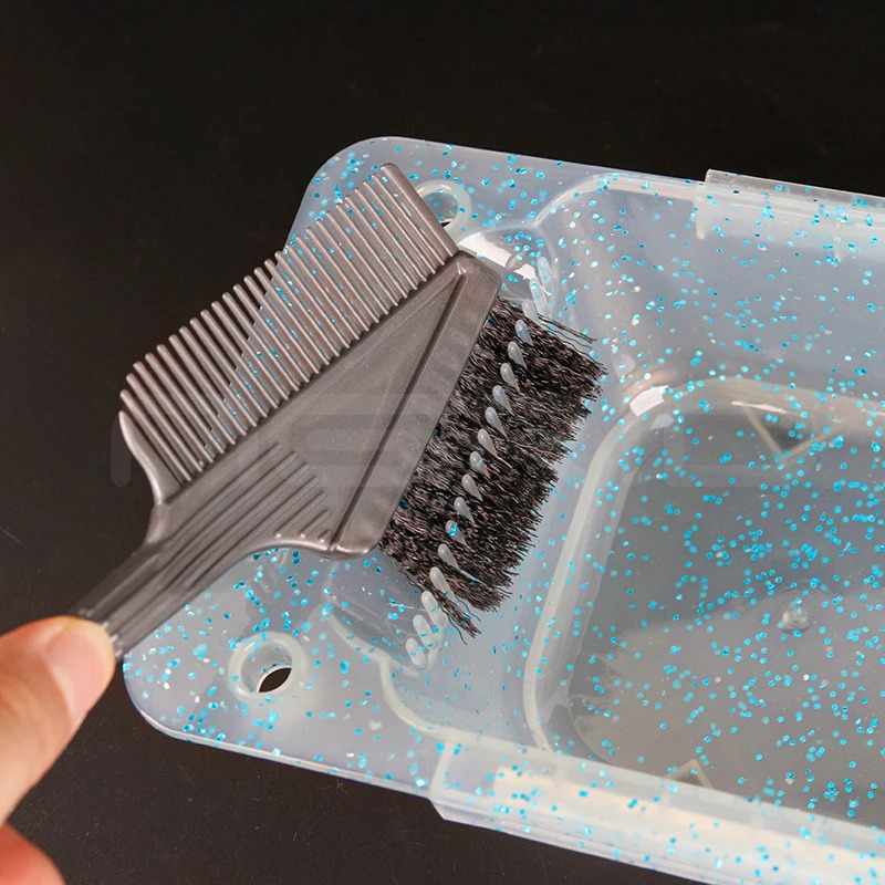 3pcs/set Glitter Hair Coloring Bowl for Salon Barber Dye Cream Mixing Container with Teeth Highlight Bleach Tnit Mixer Set 1880 250805