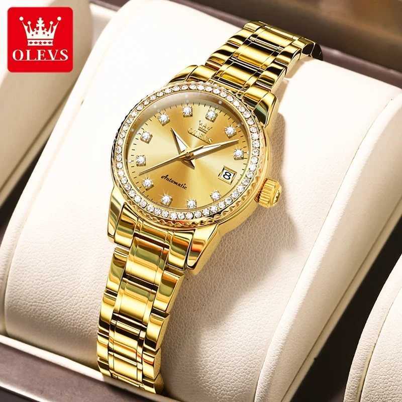 OLEVS-7003 Automatic Mechanical es Women Waterproof Luminous Calendar Women Wrist Luxury 2023 W250806
