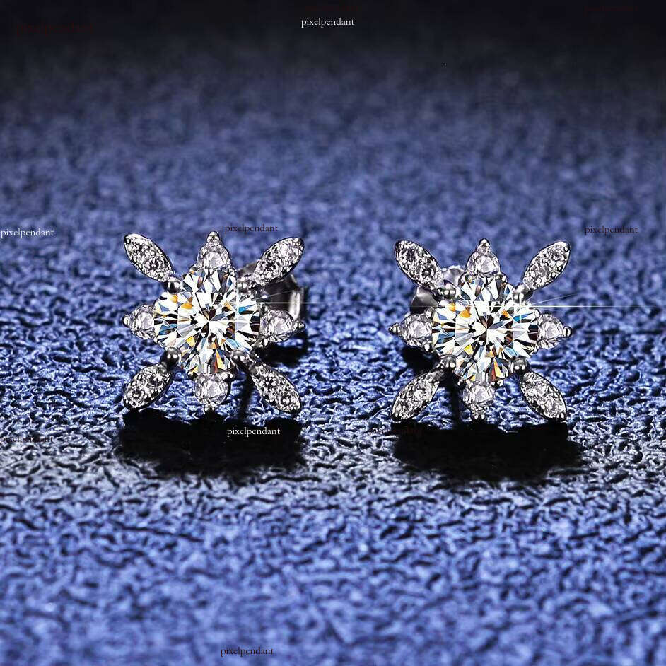 Sier Earrings with 1Ct Lab-Grown Diaspore Elegant Jewelry