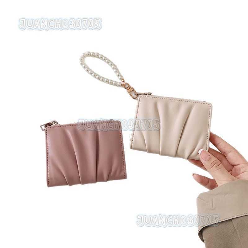 New Womens Card Holder Wrinkled Simple Mini Small Card Holder Multi-card Slot Solid Color Versatile H250806