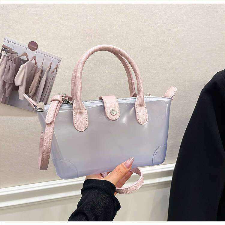 DHcollections 2025 Women's New Transparent Jelly Dumpling Trendy Fashion Handbag Casual Shoulder Crossbody Bag