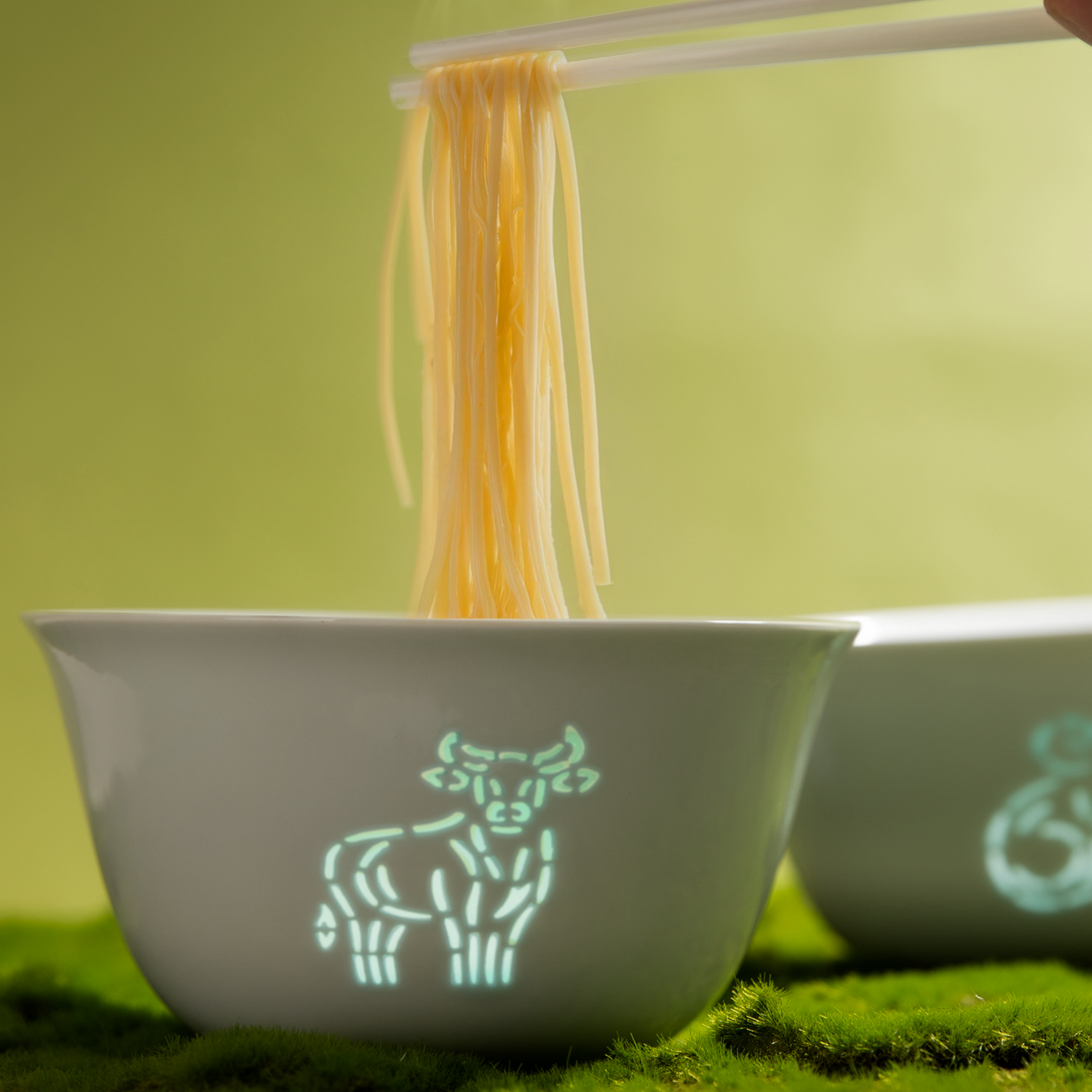 Chinese Zodiac Porcelain Soup/Cereal Bowl 15.5cm (6.1in) Collection: made of bluish-white pierced porcelain engraved zodiac motifs. Message remarked t