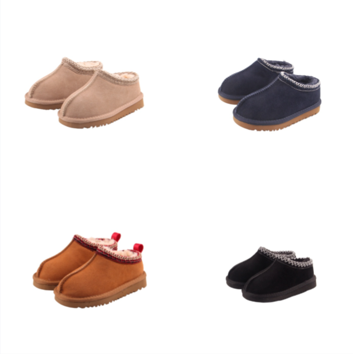 Designer Winter Children Fur Slippers Tasman Girl Boy Baby men women Snow Ankle Boot Toddler Tazz Classic Kids Mini Luxury Brand Warm Shoe UU12398