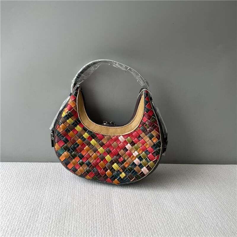 Designer Bag Tote Shoulder Bag New Top Layer Cowhide Ethnic Style Woven Fashion Underarm Single Crossbody Women S Genuine Leather