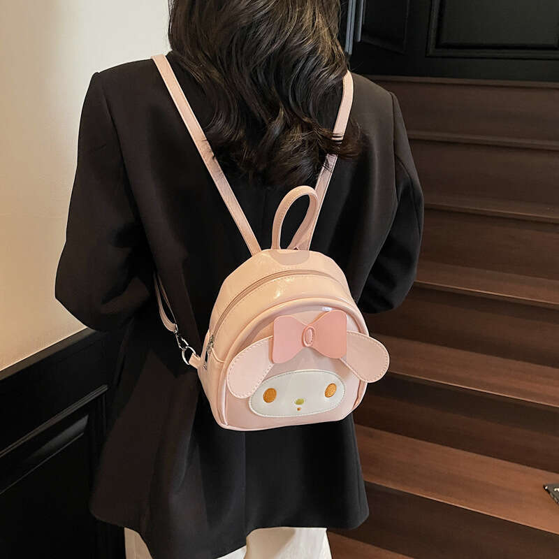 High-Quality Fashion Bowknot Handbag and Shoulder Bag for Women Cute Cartoon Fresh Patchwork Backpack