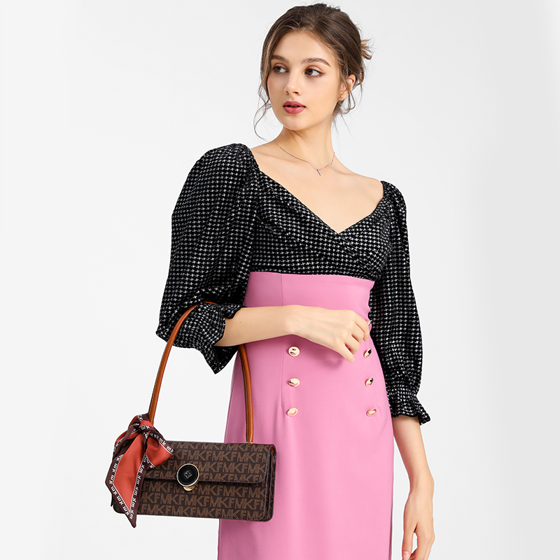 MKF designer bag free shipping Light luxury High quality casual fashion flap bag letter versatile classic Underarm bag for woman