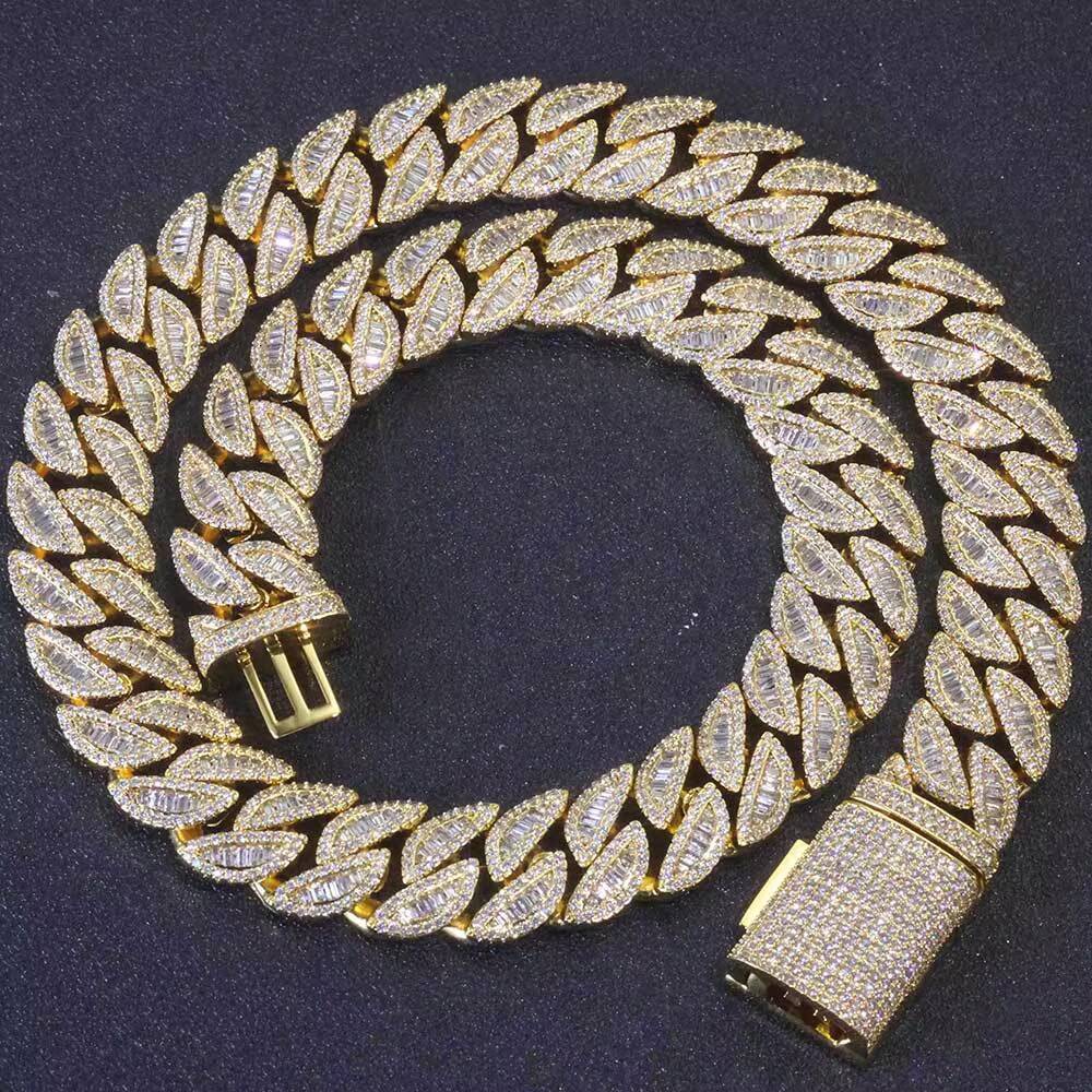 Ganku Hip-hop Mixed with 15 mm T Zircon Cuban Man Necklace Fashion Jewelry Chain Deserve to Act the Role of Custom