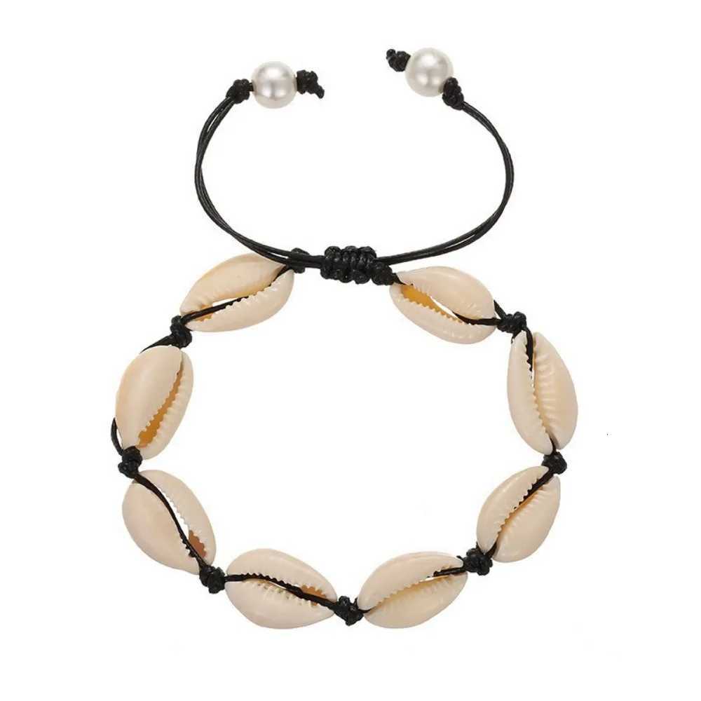 Summer Beach Shell Ankle Handmade Braided Adjustable String Seashell Anklets For Women Jewelry Y250805