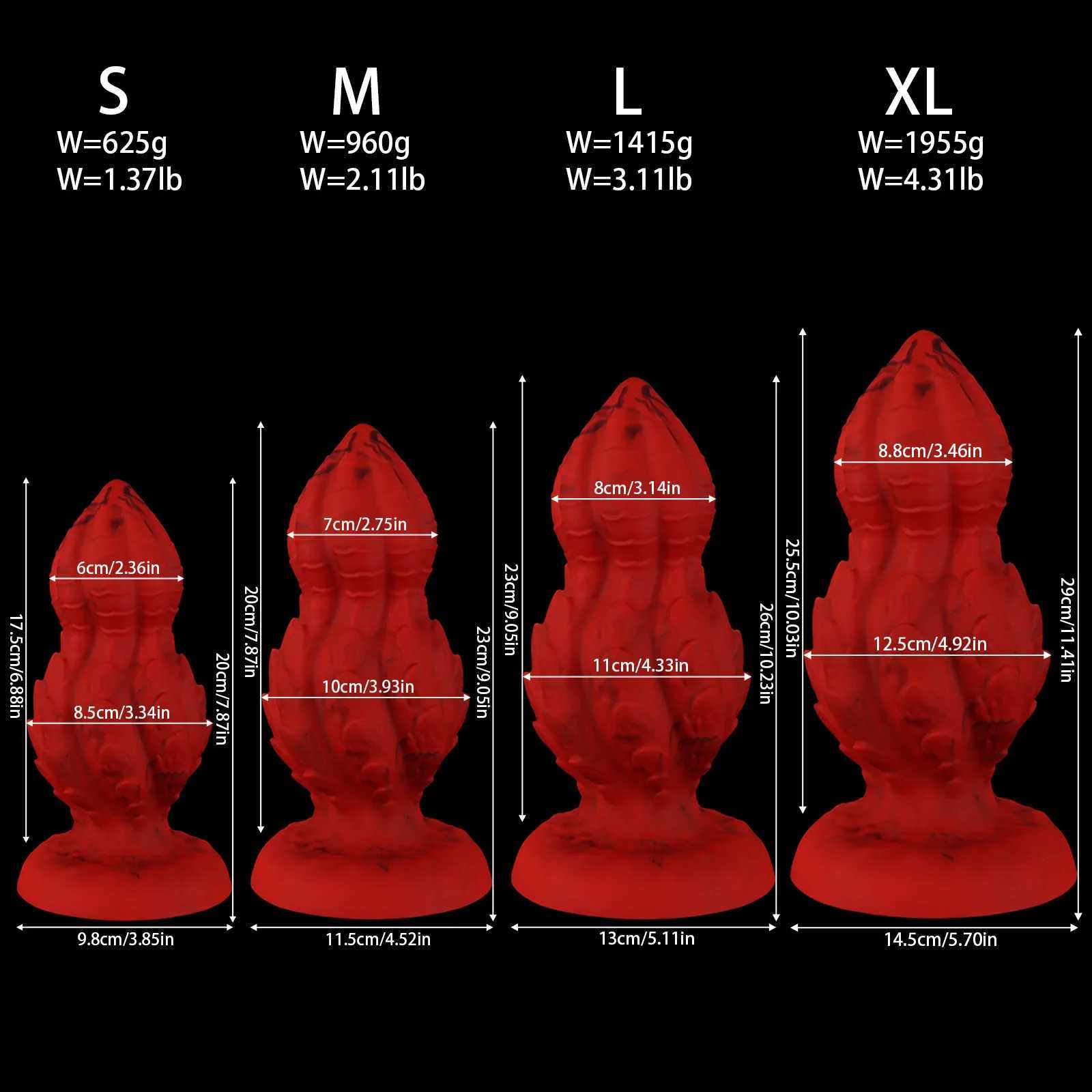 Super Big Beads Anal Plug Soft Silicone Huge Butt Plug Dilator Anal Massage Spiral Anal Toys Masturbation Sex Toy For Women Men XJ250806