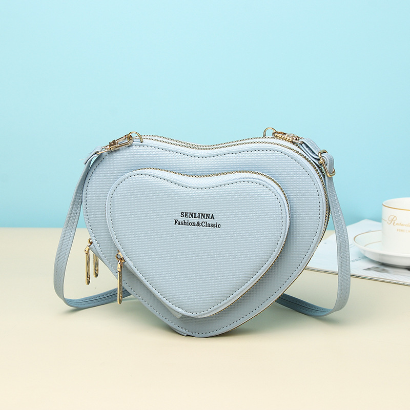 Women's Crossbody Ins Fashion Versatile Korean Style Heart-shaped Phone Multifunctional Large Capacity Bag