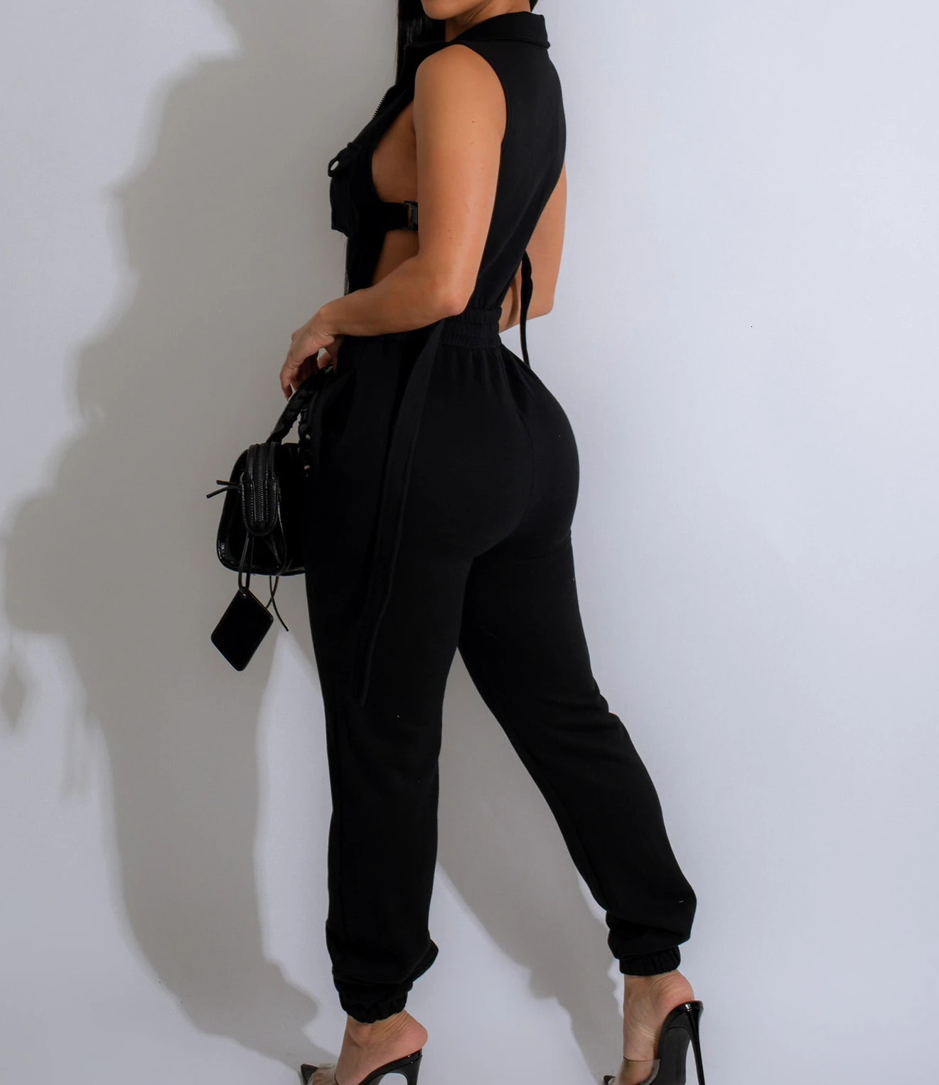 Jumpsuits for Women Summer Sexy Spicy Girl Side Button Zipper Sleeveless 4 Pocket Jumpsuit Streetwear Fashion Overalls 250804