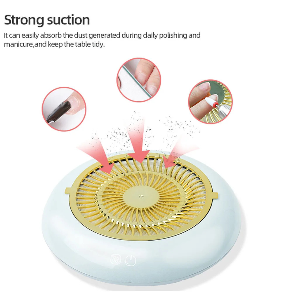 60W 35000 RPM Nail Drill Machine with Vacuum Cleaner Reusable Filter Strong Nail Dust Collector Professional Manicure Drill 250729