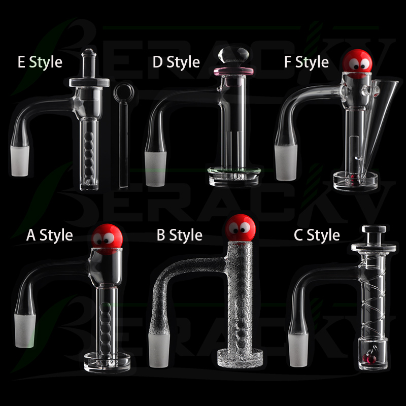 Beracky Full Weld Beveled Edge Terp Slurper Control Tower Quartz Banger terp feeder Quartz Nails Clear Grid Bottom