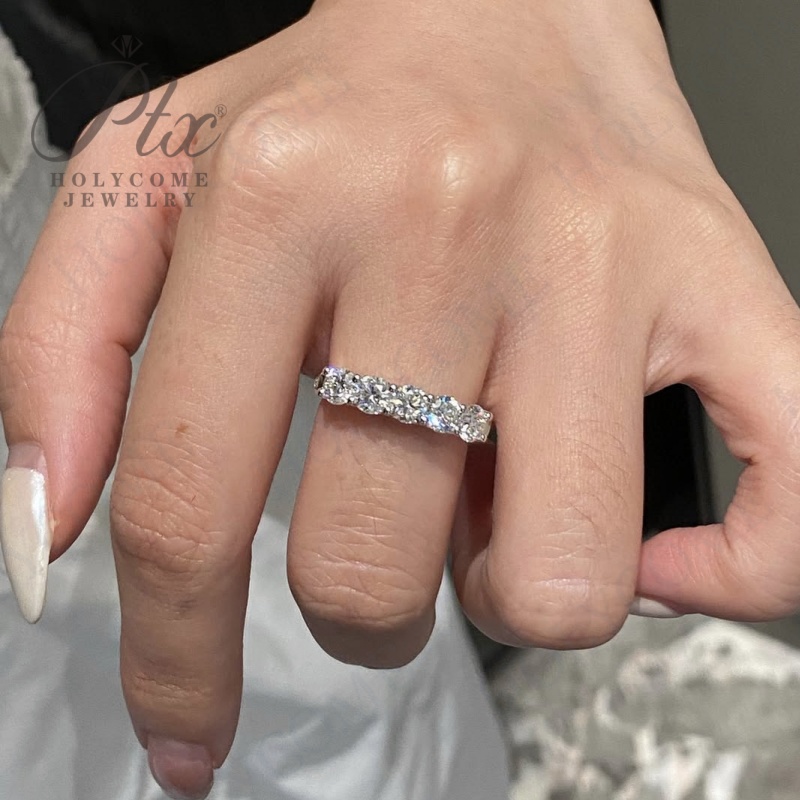 Custom Ring Band 925 Silver 10K 14K 18K Gold D VVS1 Moissanite Lab Grown Diamond High Quality Wedding Engagement Ring for Women