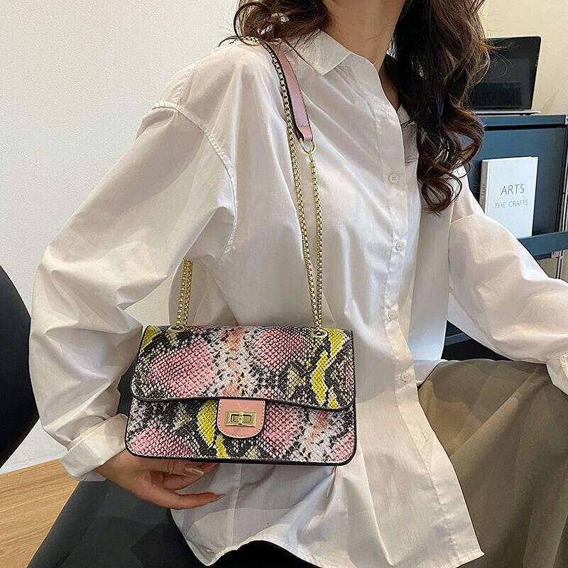 Bags crocodile patterned chain small square 2024 new high-quality single shoulder women's bag