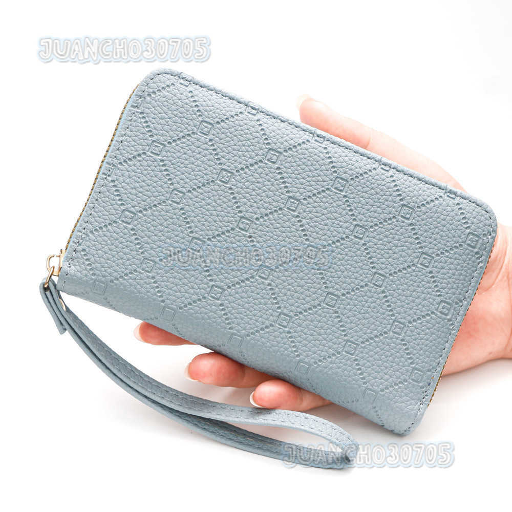 New Womens Coin Purse Style Simple Large Capacity Card Holder Zipper Clutch Phone Bag Drivers Document Bag H250806