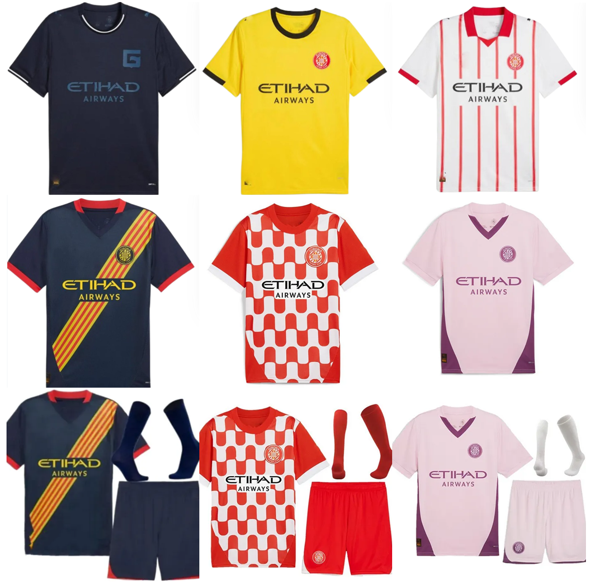 24 25 26 Girona Home Away Third Soccer Jerseys STUANI BRYAN ABEL RUIZ Kit DANJUMA TSYGANKOV ASPRILLA MIOVSKI Men Kids football shirts