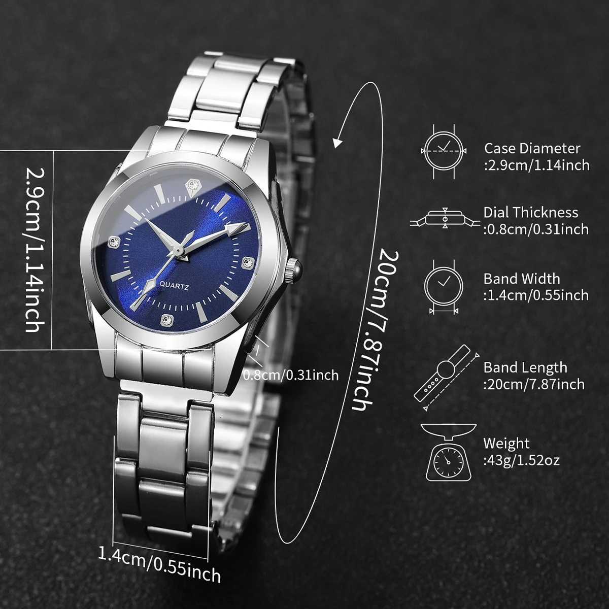 2/3/4/5PCS Women Stainless Steel Strap Wristwatches Set Ladies Fashion Quartz WatchWithout Box W250806