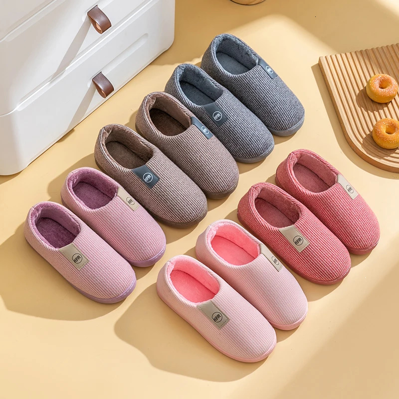 Winter Warm Shoes Woman Men Indoor Slippers Soft Plush Lovers Home Floor Slipper Anti-slip Ladies Bedroom Slides SH08212 250731