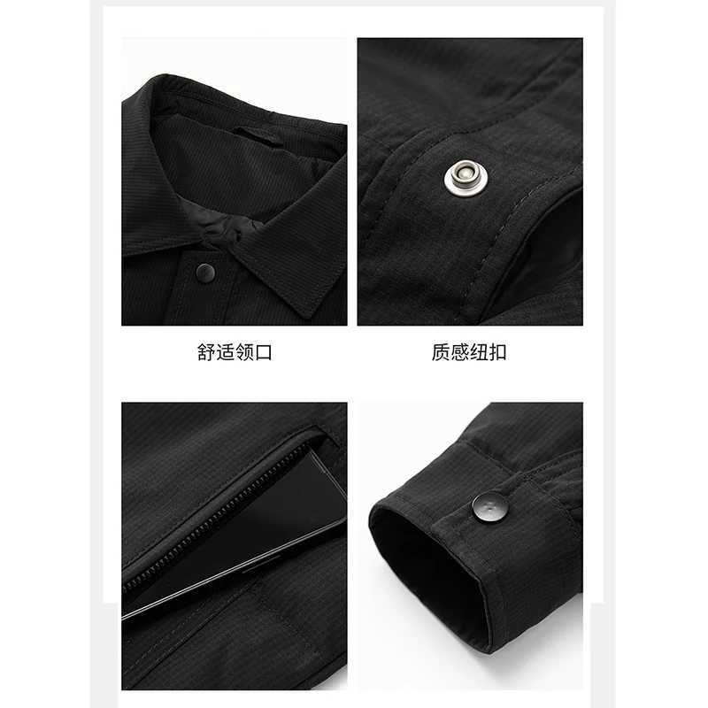 Solid Color Mens Casual Down Jackets 2025 Autumn Winter Outerwear Windproof Single Breasted Warm Puffer Coat Padded Tops Clothing W250806