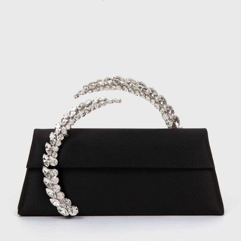 Trendy Rhinestone-Encrusted Satin Handbag Clutch Rhinestone Evening 2025 New Women's Bag
