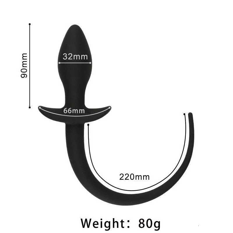 Silicone Butt Plug Pig Tail Dog Tail Puppy Play Gay Anal Accessories G-Spot Prostate Massager Anal Plug Tail Fetish Sex Toy XJ250806
