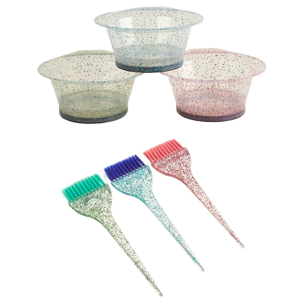 2Pcs Salon Hair Colour Mixing Dyeing Kit Professional Hair Coloring Applicator Coloring Kit for DIY Hairdressing Tools 250805