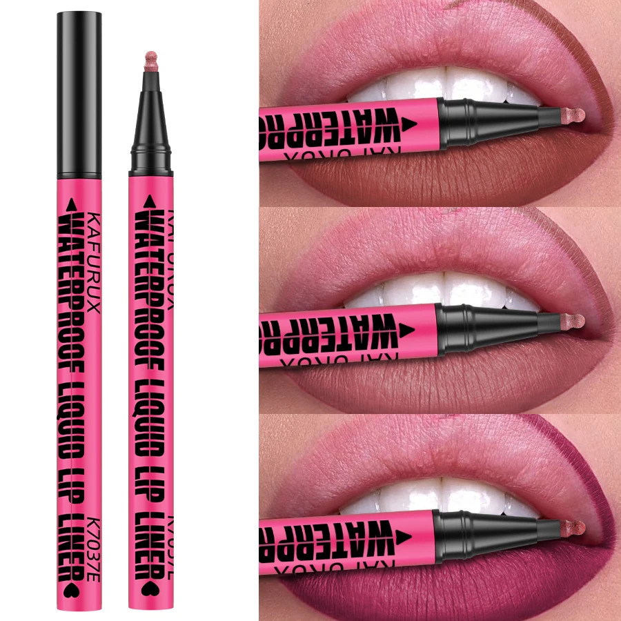 Lip Liner Waterproof Sweatproof Matte Multi-color Correcting Liquid Lipstick Pen Sexy Red Brown Lip Makeup for Women Gifts 250805