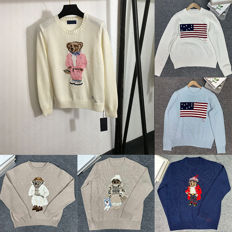 bear sweater Women's Sweaters 2025 Sweater Winter Soft Basic Women Pullover Cotton Bear Pulls Fashion Knitted Ralphliet Jumper Top Sueters De Mujer 52l