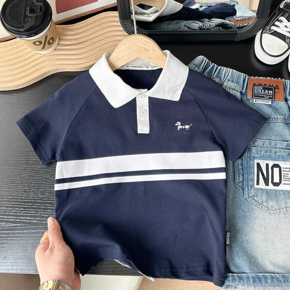 2025 Boys Polo Shirts Summer School Polo Shirts for Kids Cartoon Print Children T-shirts Toddler Outfits Baby Tees Clothing X250806