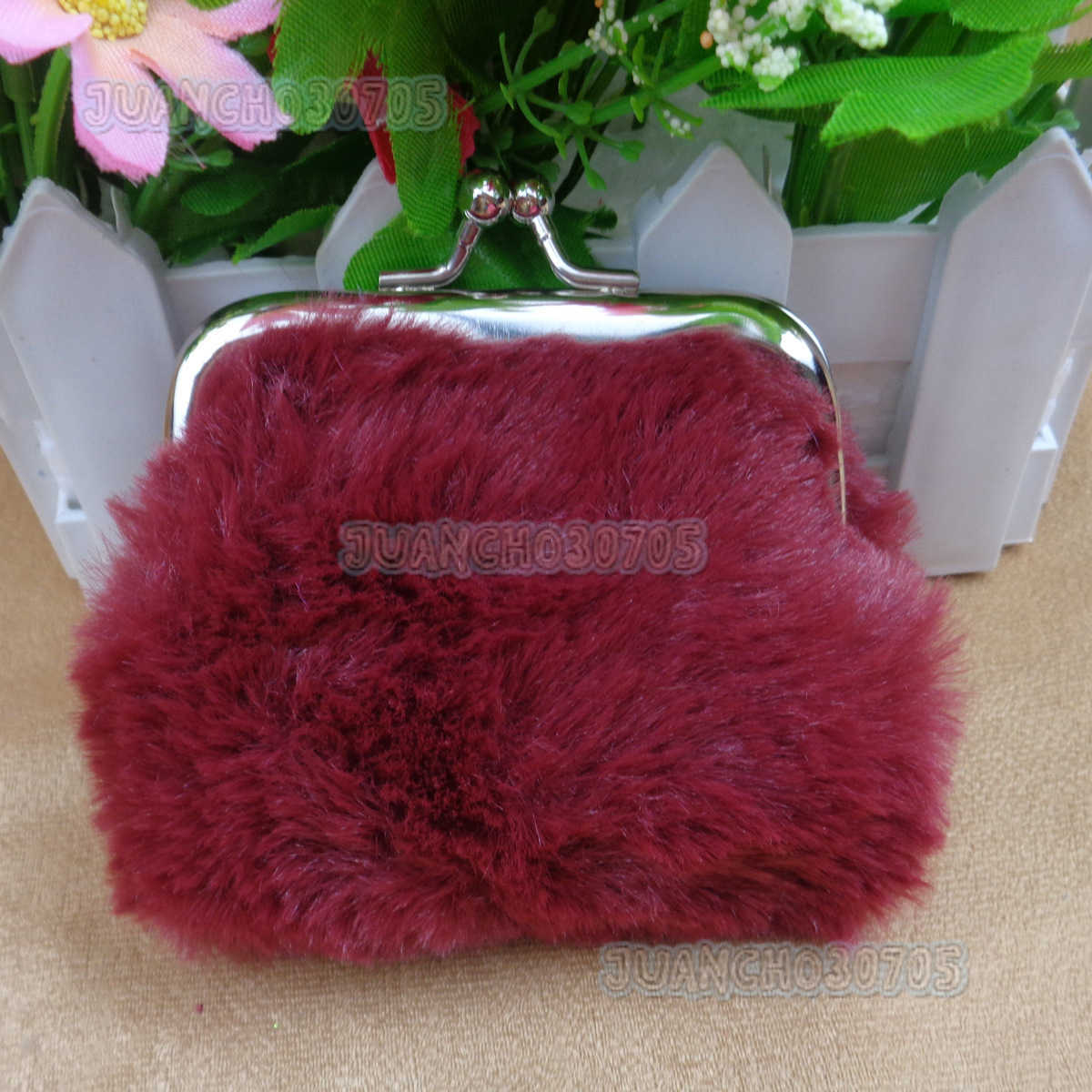 New Fluffy Coin Purse Mini Plush Coin Fluffy Clip Coin Purse H250806