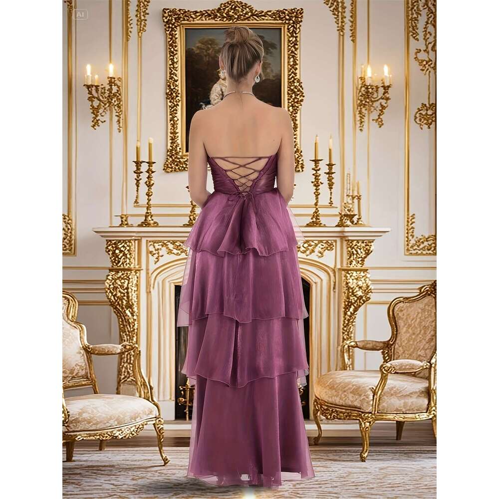 Elegant Strapless Women's Dress for Multiple Party
