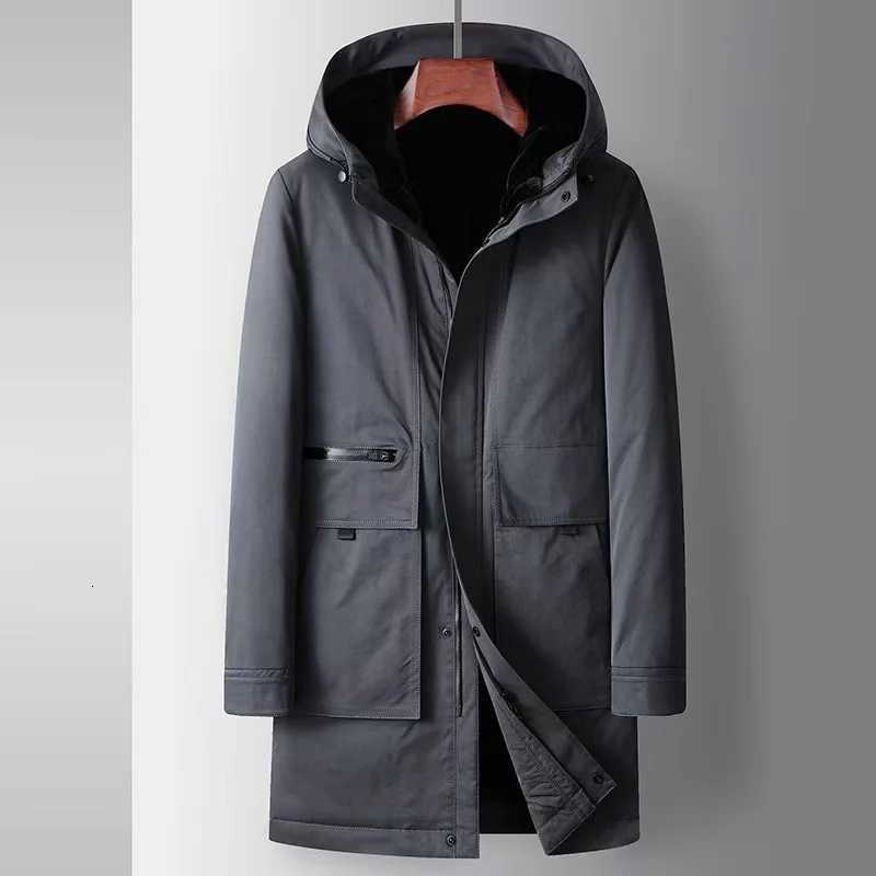 2025 Autumn/Winter New Mens Hooded Down Jacket Thickened Down Warmth and Cold Proof Quality Casual Down Jacket W250806