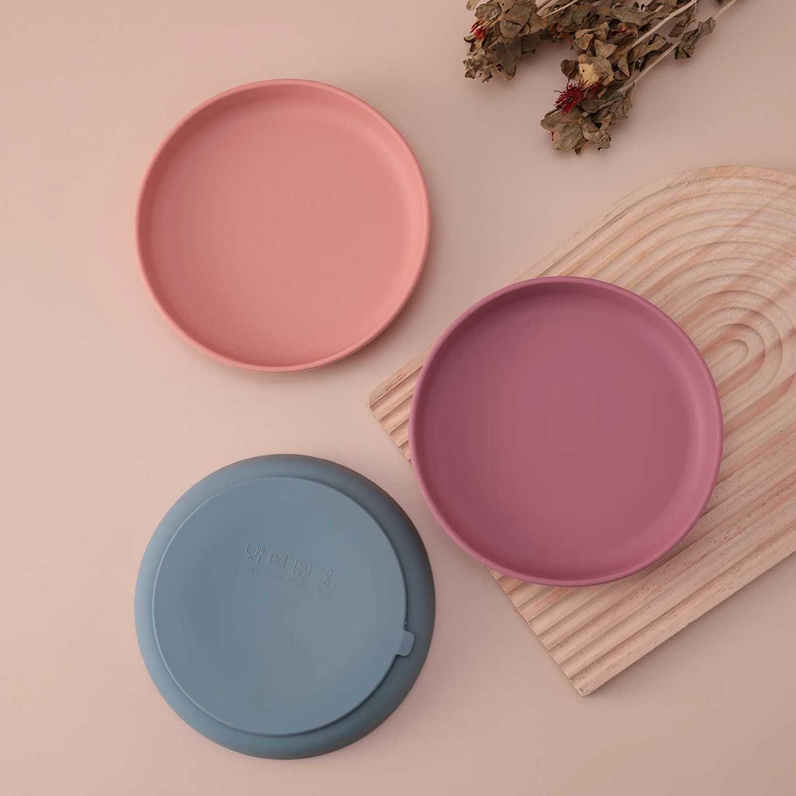 1PCS Food Grade Silicone Infant Plate Suction Feeding Bowl Baby Dishes Waterproof Newborn Essentials BPA Free Accessories X250806