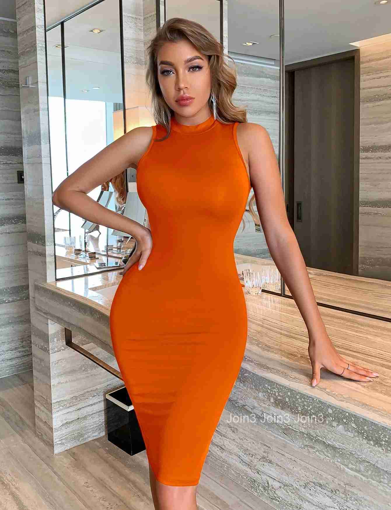 Summer Skinny Bodycon Sleeveless Sexy Dress For Women Casual Elegant Midi Knitting Night Club Vestidos Lady Streetwear Outfits
