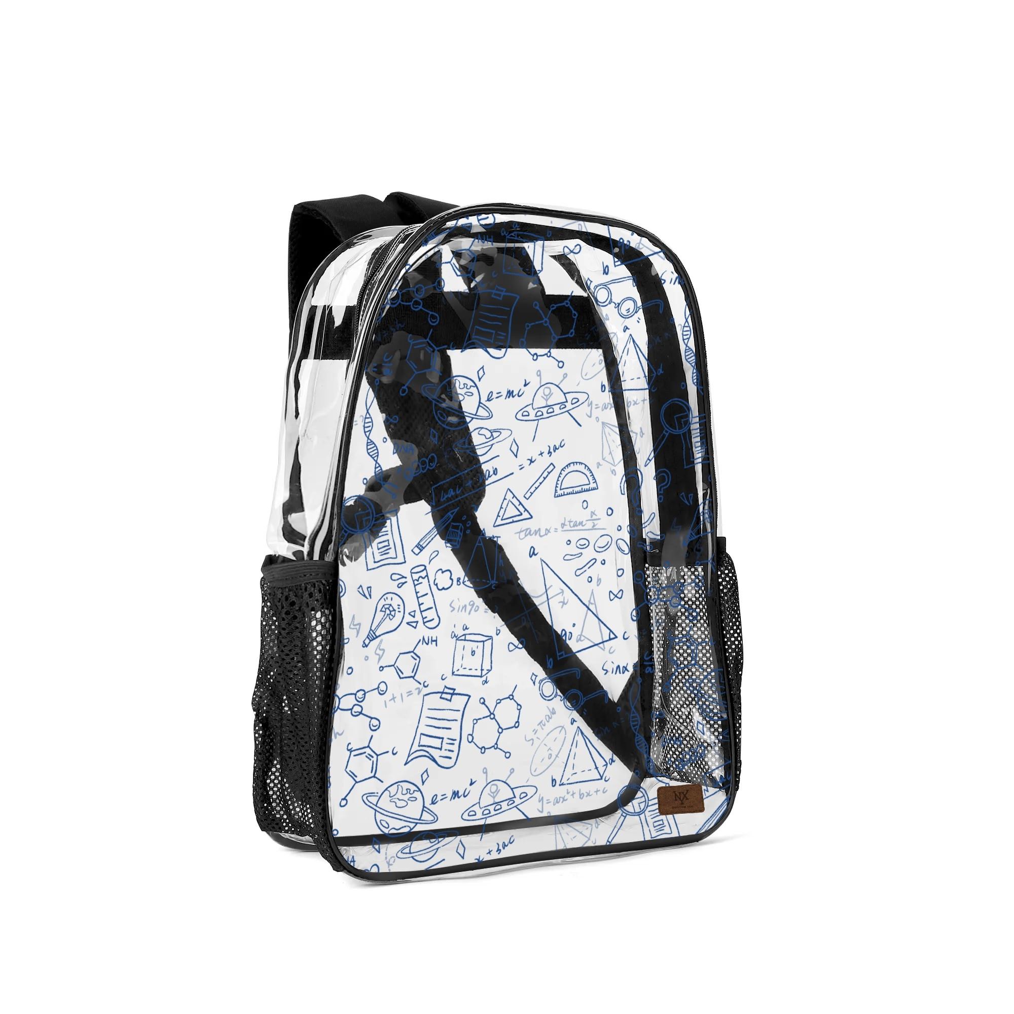 POP Transparent PVC Backpack Waterproof Casual Book Bags Large Capacity Simple Portable See Through Solid Clear For Women Men 250815