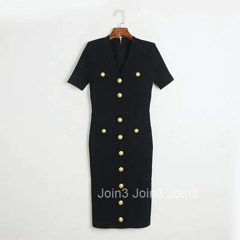 New Elegant Knit Short Dress Metal Single Breasted Fashion Summer Dress For Women French Zipper Solid Slim Chic Vestidos