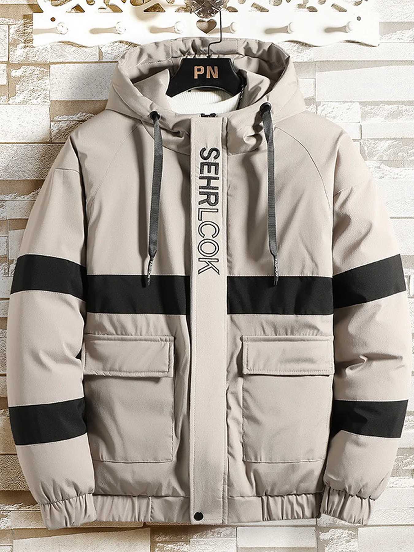 2024 New Fashion Mens Winter Coat Jacket Korean Tide Thick Winter Jacket Tooling Down Padded Winter Clothes W250806